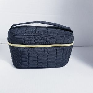 AIMEE KESTENBERG COSMETIC BAG BLACK WITH GOLD ZIPPER